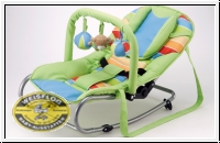 Baby-Wippe mit Spielbügel, Farbe grün gestreift